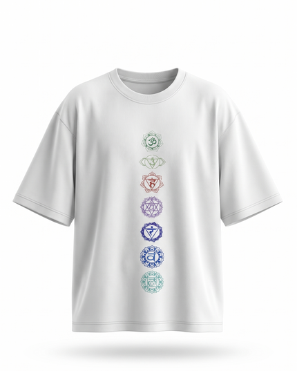 Seven Chakra : Printed Oversized T-Shirt