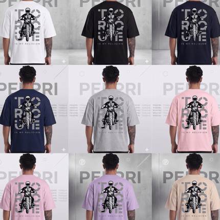 Bike Love Torque : Printed Oversized T-Shirt - Peepri