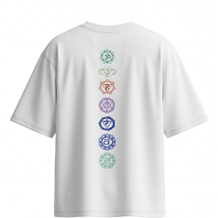 Seven Chakra : Printed Oversized T-Shirt - Peepri
