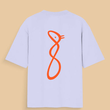 Noir Muse Graphic Oversized T-Shirt – White | 100% Cotton | Relaxed Fit Unisex Tee - Peepri