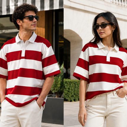 Red Theory : Simple. Bold. Timeless. | Red & White Striped Polo