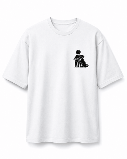 Dog Lover : Printed Oversized T-Shirt - Peepri