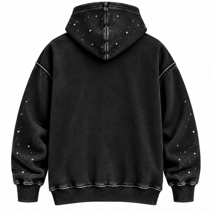Midnight Stardust : Made to Shine After Dark | Rinestone Oversized Hoodie