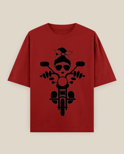 Ride Smart : Printed Oversized T-Shirt - Peepri