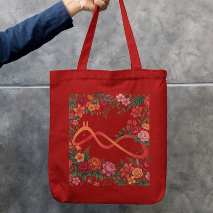 Official logo : Graphic Canvas Tote Bag : 100% Cotton | Secure Zipper Carry - All - Peepri