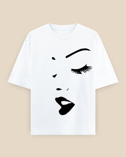 Face : Printed Oversized T-Shirt - Peepri
