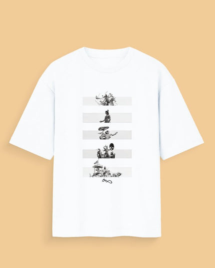 Mahabharat : Printed Oversized T-Shirt - Peepri