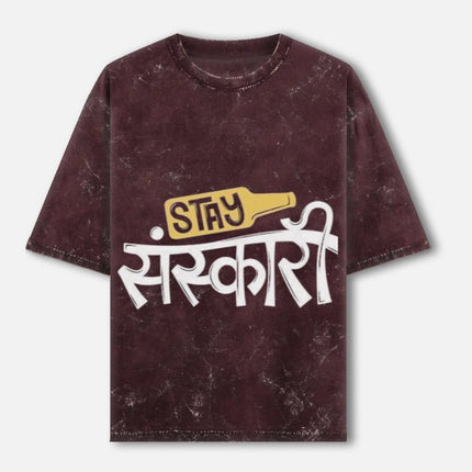 Sanskari : Printed Oversized T-Shirt - Peepri