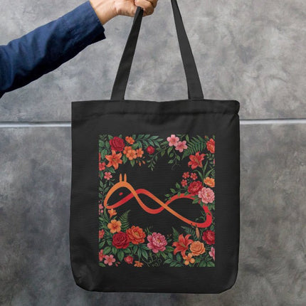 Official logo : Graphic Canvas Tote Bag : 100% Cotton | Secure Zipper Carry - All - Peepri
