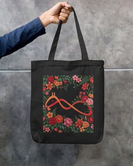 Official logo : Graphic Canvas Tote Bag : 100% Cotton | Secure Zipper Carry - All - Peepri