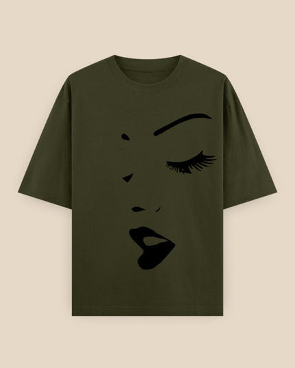 Face : Printed Oversized T-Shirt - Peepri