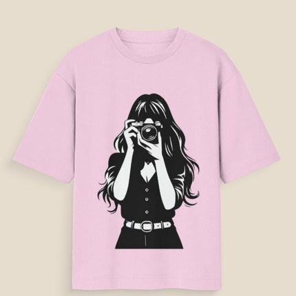 Women Photographer : Printed Oversized T-Shirt - Peepri