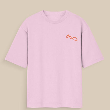 Hugging self : Graphic Oversized T-Shirt – White | 100% Cotton | Relaxed Fit Unisex Tee - Peepri