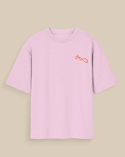 Hugging self : Graphic Oversized T-Shirt – White | 100% Cotton | Relaxed Fit Unisex Tee - Peepri