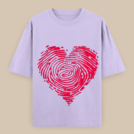 Red Heart : Printed Oversized T-Shirt - Peepri