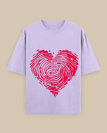 Red Heart : Printed Oversized T-Shirt - Peepri