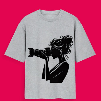 Girl Photographer : Printed Oversized T-Shirt - Peepri