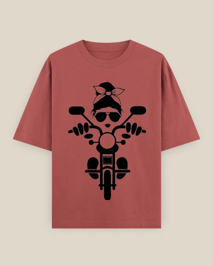 Ride Smart : Printed Oversized T-Shirt - Peepri