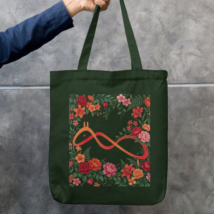 Official logo : Graphic Canvas Tote Bag : 100% Cotton | Secure Zipper Carry - All - Peepri
