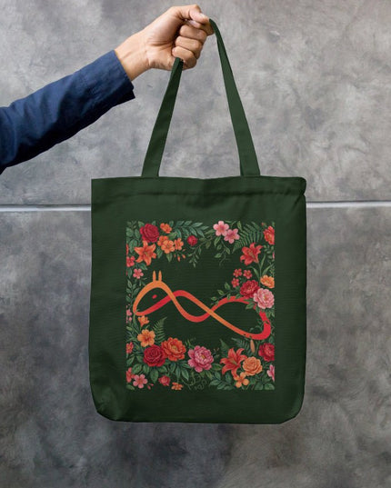 Official logo : Graphic Canvas Tote Bag : 100% Cotton | Secure Zipper Carry - All - Peepri