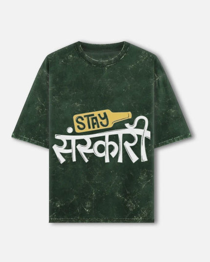 Sanskari : Printed Oversized T-Shirt - Peepri
