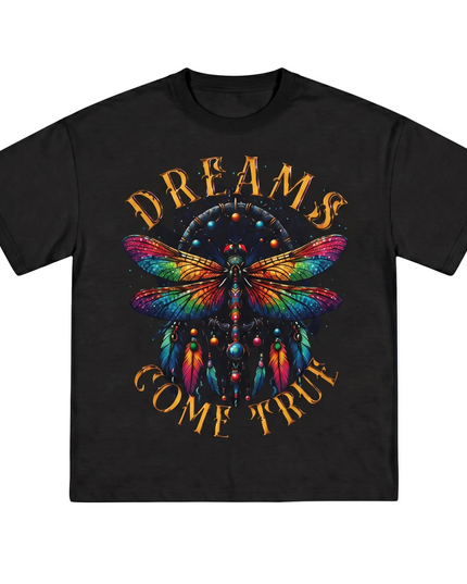 Dream Dragonfly : Printed Oversized T-Shirt