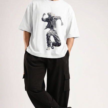 Michael Jackson : Graphic Oversized T-Shirt – White | 100% Cotton | Relaxed Fit Unisex Tee - Peepri