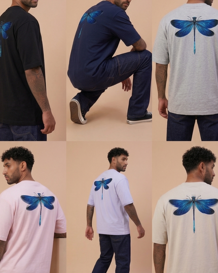 Dragon Fly : Printed Oversized T-Shirt