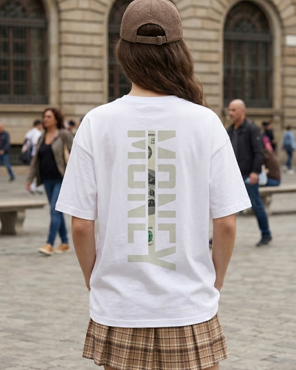 Long Hair Girl : Printed Oversized T-Shirt