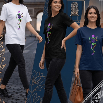 Ghost Dancing : Graphic Oversized T-Shirt – White | 100% Cotton | Relaxed Fit Unisex Tee - Peepri