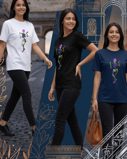 Ghost Dancing : Graphic Oversized T-Shirt – White | 100% Cotton | Relaxed Fit Unisex Tee - Peepri