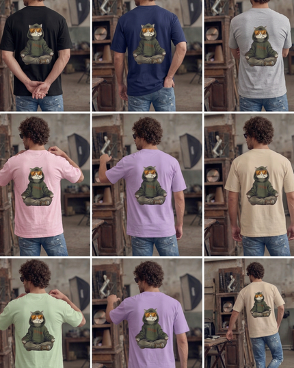 Cat Merchandise :  Printed Oversized T-Shirt