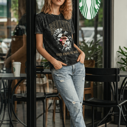 Monkey Mix : Acid Washed Oversized T-Shirt | 100% Heavyweight Cotton | Relaxed Fit Unisex Tee - Peepri