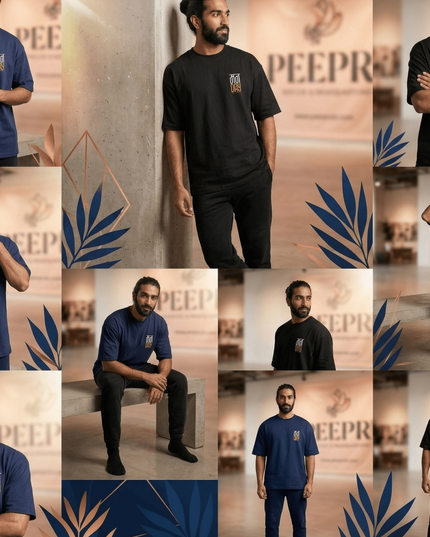 Monday : Graphic Oversized T-Shirt – White | 100% Cotton | Relaxed Fit Unisex Tee - Peepri