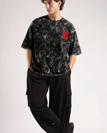 Born Broke Die Rich : Acid Washed Oversized T-Shirt