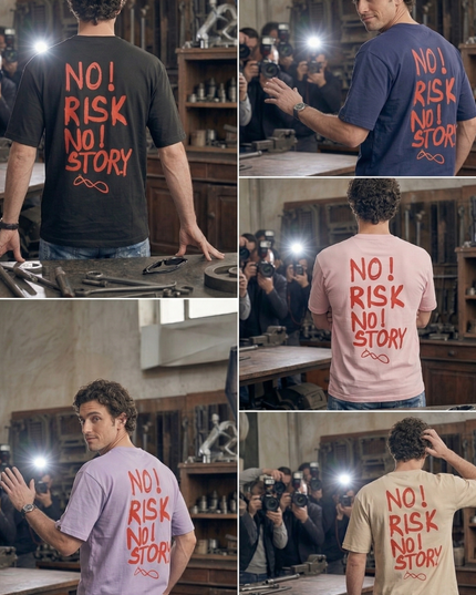 No Risk No Story :  Printed Oversized T-Shirt