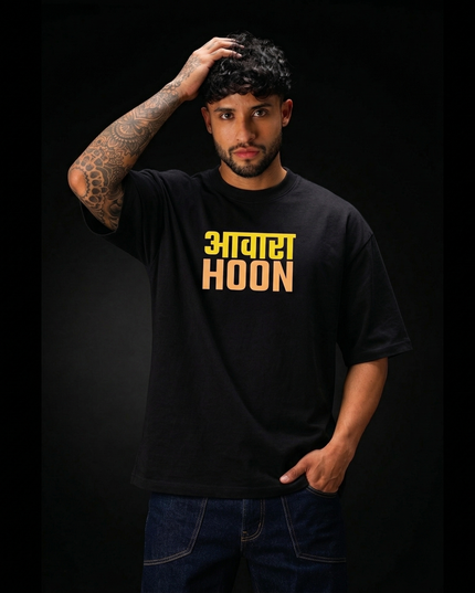 Awara Hoon : Printed Oversized T-Shirt