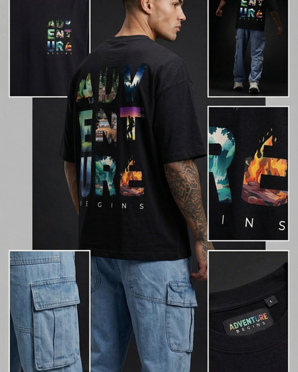 Adventure : Printed Oversized T-Shirt