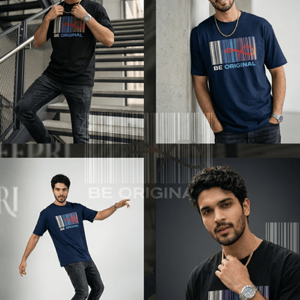 Be Original Official Logo : Printed Oversized T-Shirt - Peepri