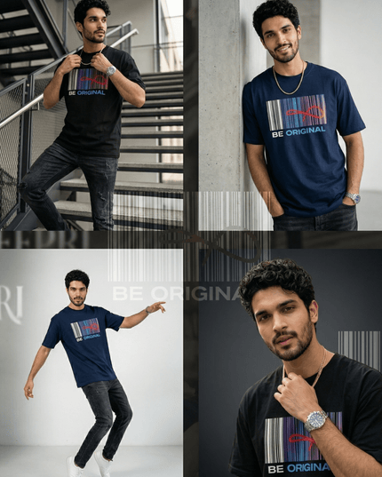 Be Original Official Logo : Printed Oversized T-Shirt - Peepri