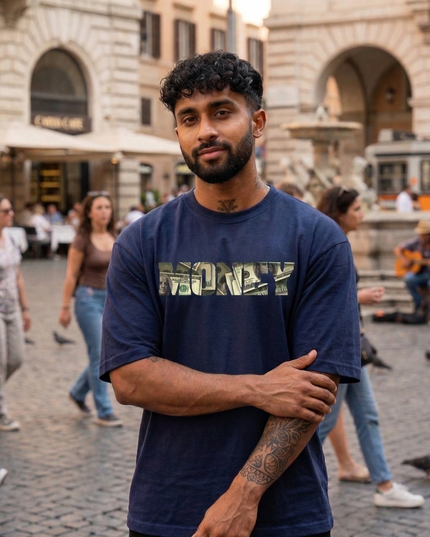 The Peepri "Money" Print Oversized Streetwear T-Shirt