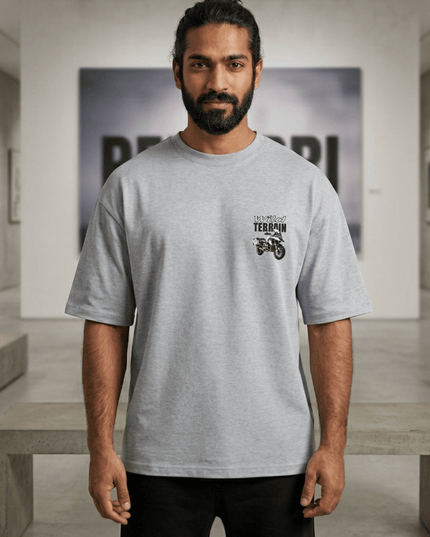 Bike Love Wild Terrain : Printed Oversized T-Shirt - Peepri