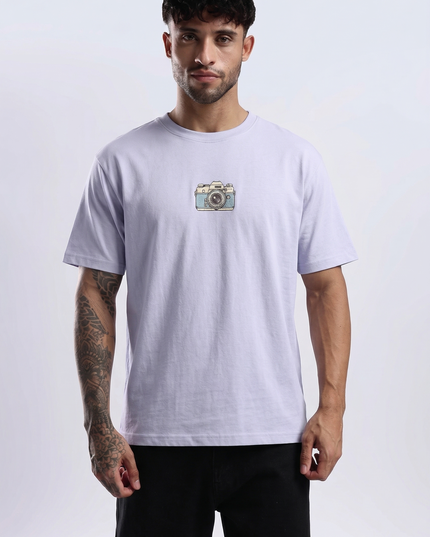 Camera Logo : Thread Embroidery Oversized T-Shirt