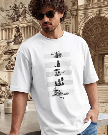Mahabharat : Printed Oversized T-Shirt