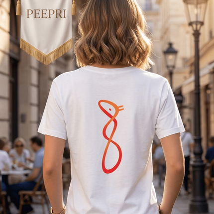 Rainbow Hair Girl : Graphic Oversized T-Shirt – White | 100% Cotton | Relaxed Fit Unisex Tee - Peepri