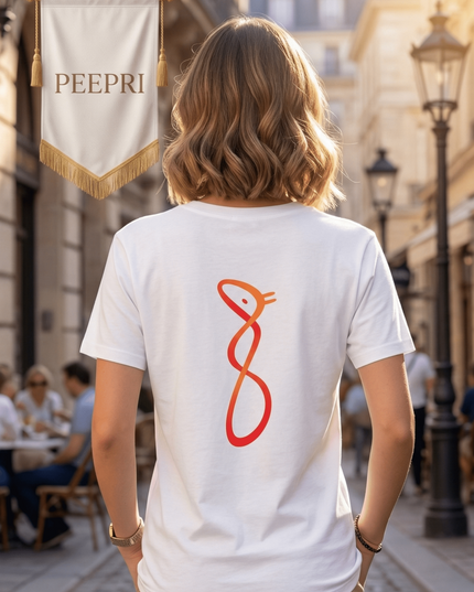 Rainbow Hair Girl : Graphic Oversized T-Shirt – White | 100% Cotton | Relaxed Fit Unisex Tee - Peepri