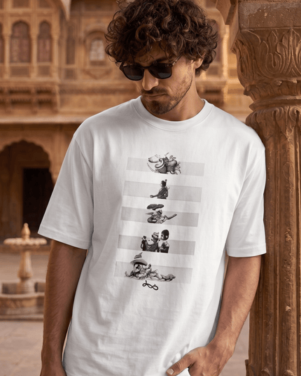 Mahabharat : Printed Oversized T-Shirt - Peepri