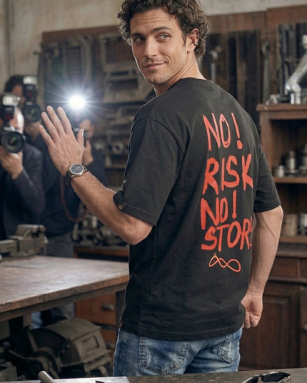 No Risk No Story :  Printed Oversized T-Shirt