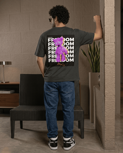 Good Boy Teddy : Printed Oversized T-Shirt - Peepri