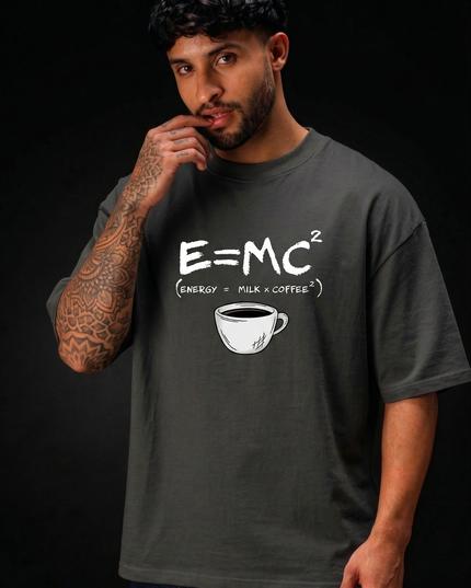 Coffee Lover : Printed Oversized T-Shirt